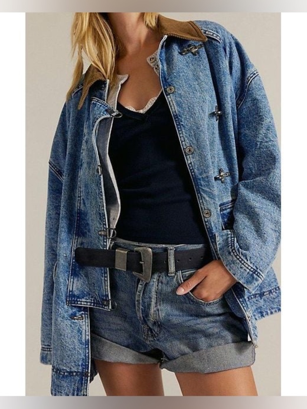 Free People Denim Barn Jacket, NWT, Size XL